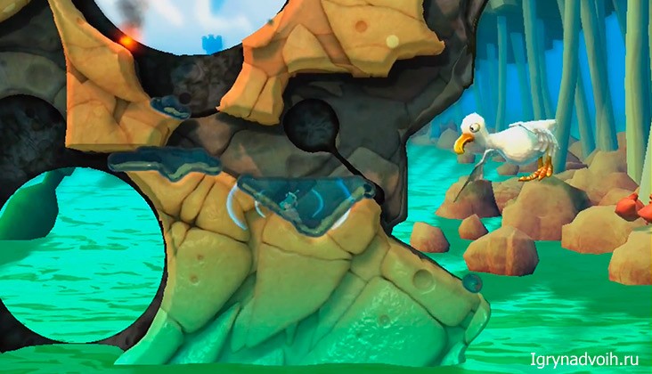 Червь в воде