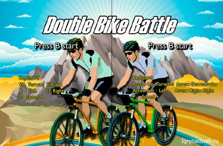Главное меню в игре "Гонки на велосипедах"